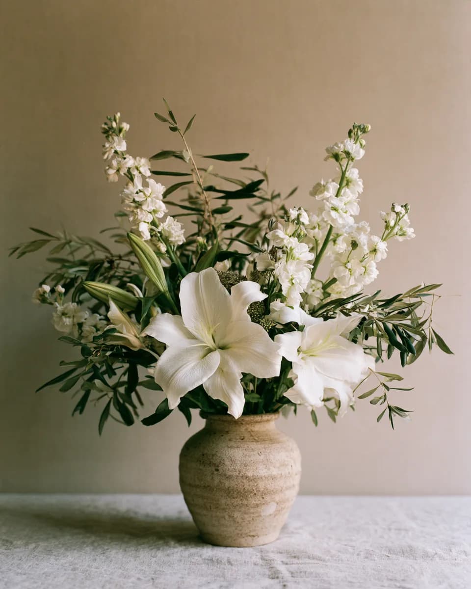 White Stock & Lily